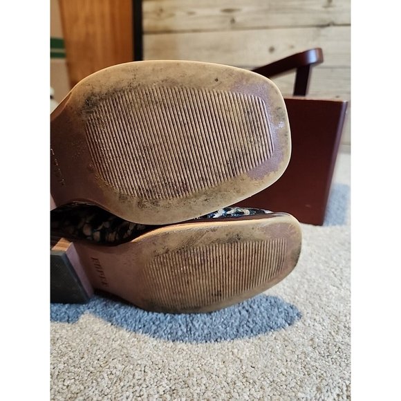 Roper Glitter Diamonds Cow  Leather Square Toe Pull On Western Boots Girls Sz 1 - Picture 11 of 14